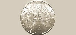 25 srebrnih austrijskih schillinga