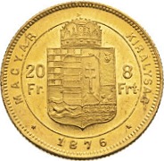 Ugarski zlatnik Ferencz Jozsef franak Otkup zlatnika Ferencz Jozsef franak, Ugarska