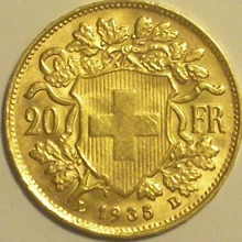 Švicarski zlatnik Vreneli Helvetia Otkup zlatnika švicarski Vreneli Helvetia