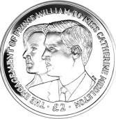 Izdan novi srebrnjak u povodu zaruka princa Willama i Kate Middleton